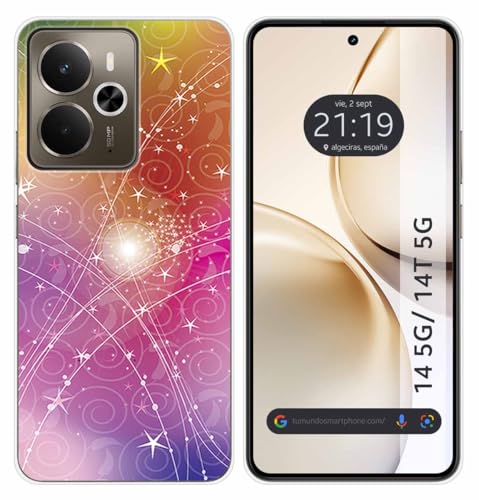 Tumundosmartphone Custodia In Silicone Per Realme 14 5G/14T 5G Design Astratto Disegni
