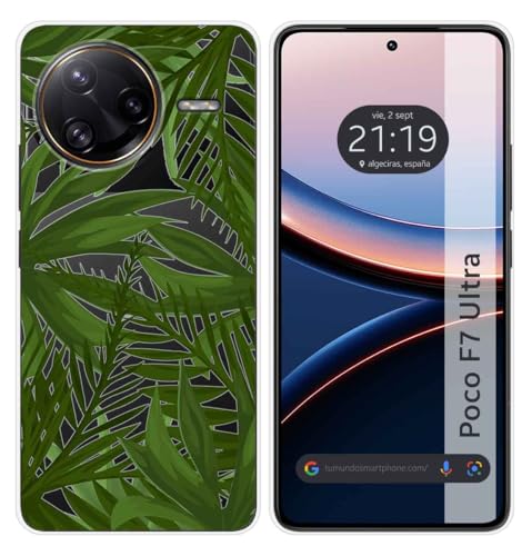 Tumundosmartphone Custodia In Silicone Trasparente Per Xiaomi Poco F7 Ultra 5G Motivo Giungla Disegni