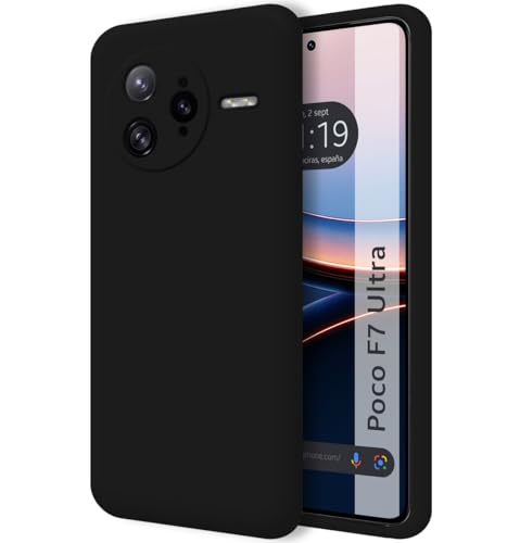 Tumundosmartphone Custodia In Silicone Liquido Ultra Morbido Per Xiaomi Poco F7 Ultra 5G Colore Nero