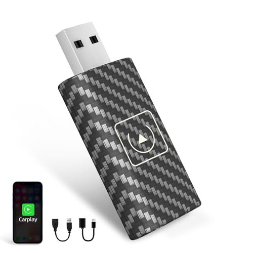 Adattatore Wireless Carplay Per Ios, 2025 Dongle Wireless Carplay, Adattatore Wi-Fi Da 5Ghz Per Auto Di Piccole Dimensioni Stabile E Facile Da Usare,