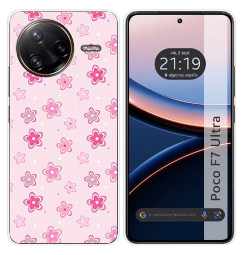 Tumundosmartphone Custodia In Silicone Per Xiaomi Poco F7 Ultra 5G Motivo Fiori Disegni