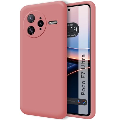 Tumundosmartphone Custodia In Silicone Liquido Ultra Morbido Per Xiaomi Poco F7 Ultra 5G Colore Rosa