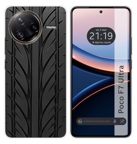 Tumundosmartphone Custodia In Silicone Per Xiaomi Poco F7 Ultra 5G Design Pneumatico Disegni