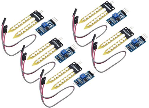 Tecnoiot 5Pcs Soil Hygrometer Humidity Detection Module Soil Moisture Water Sensor