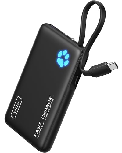 Iniu Power Bank, Sottile 45W 10000Mah Powerbank Con Cavo Integrato, Ricarica Rapida Pd3.0 Qc4.0 Usb C Input & Output Caricatore Portatile Per Iphone 1