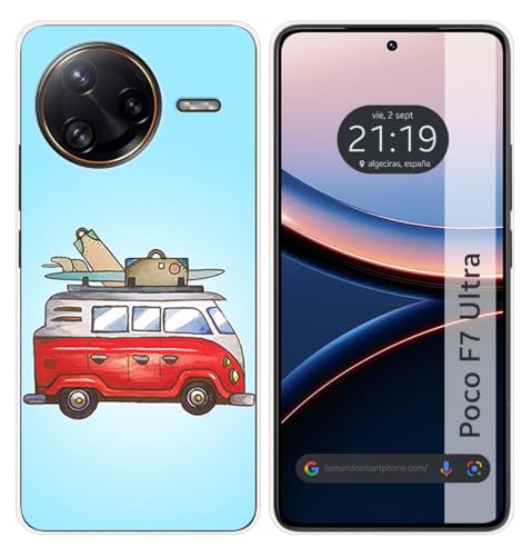 Tumundosmartphone Custodia In Silicone Per Xiaomi Poco F7 Ultra 5G Design Furgone Disegni
