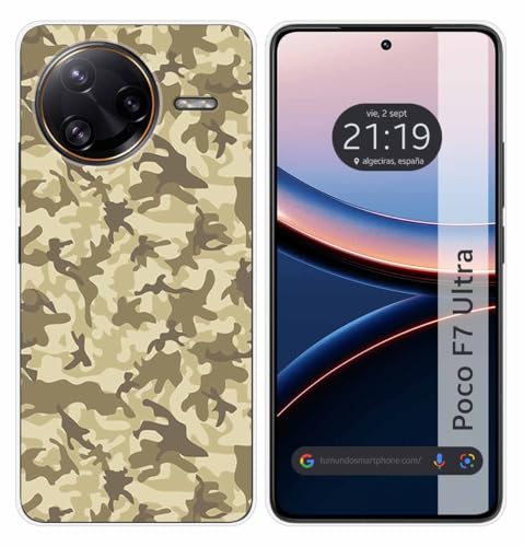 Tumundosmartphone Custodia In Silicone Per Xiaomi Poco F7 Ultra 5G Design Sand Camouflage Disegni