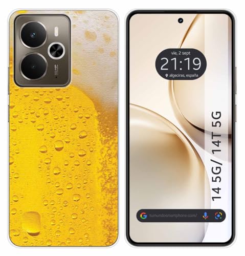 Tumundosmartphone Custodia In Silicone Per Realme 14 5G/14T 5G Design Birra Disegni