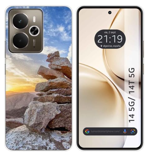 Tumundosmartphone Custodia In Silicone Per Realme 14 5G/14T 5G Design Sunset Disegni
