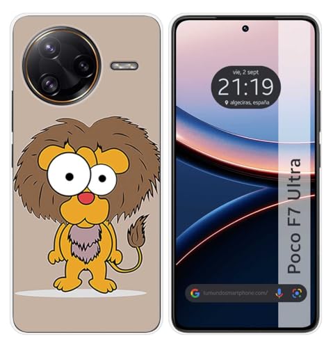 Tumundosmartphone Custodia In Silicone Per Xiaomi Poco F7 Ultra 5G Motivo Leon Disegni