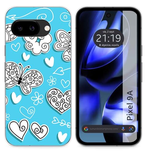 Custodia In Silicone Per Google Pixel 9A 5G Motivo Farfalle Disegni