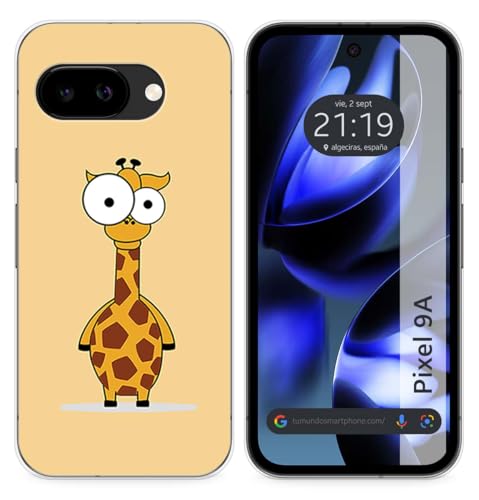 Custodia In Silicone Per Google Pixel 9A 5G Motivo Giraffa Disegni