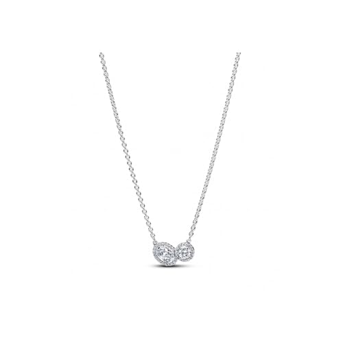 Pandora Timeless 393776C01-45 Couronne De Rayonnements Collier En Argent Sterling Avec Zircone Taille : 45 Cm, 45 Cm, Argent Sterling, Zircone Cubique