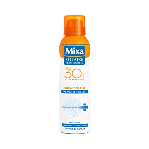 Mixa Spray Solare Per Pelli Sensibili, Protezione 30 Rafforzata, 200 Ml