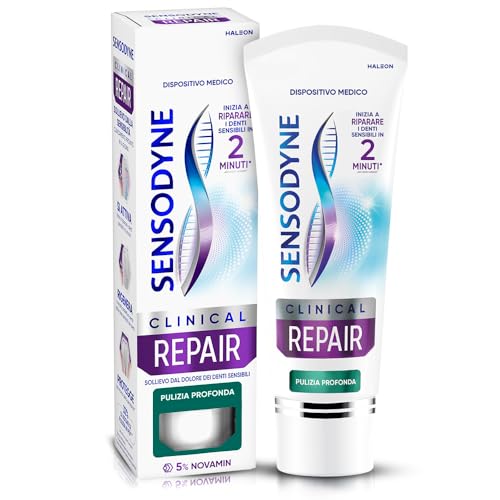 Sensodyne Clinical Repair Pulizia Profonda, Dentifricio Per Denti Sensibili, Inizia A Riparare I Denti Sensibili In 2 Minuti*, 75Ml