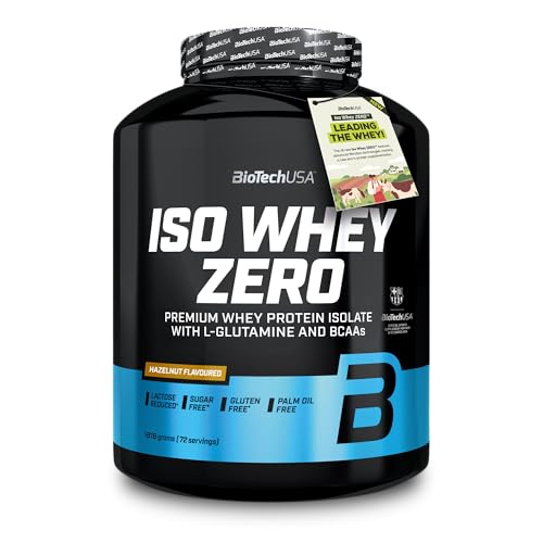 Biotechusa Iso Whey Zero | Premium Whey Protein Isolate | Grass-Fed | Enzyme-Free | Sugar- And Gluten-Free, 1816 G, Nocciola