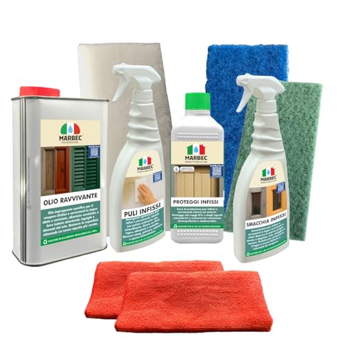 Marbec Kit Recupera Infissi In Legno Kit Completo Per Il Recupero E Restauro Di Infissi In Legno Danneggiati Dagli Agenti Atmosferici E Dal Degrado De