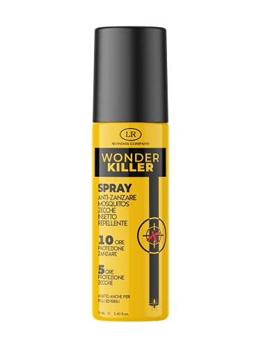 Wonder Killer, Rrepellente Spray Anti-Zanzare-Pappataci-Zecche Deet 50, Il Piu' Efficace In Commercio (Consigliato Dall'Oms), 75 Ml - Wonder Company