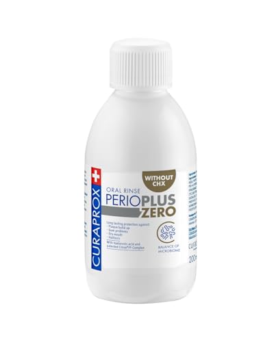 Collutorio Curaprox Perio Plus Zero | Collutorio Senza Alcol Con Citrox® E Acido Ialuronico | Per La Salute Delle Gengive E La Cura Dell'Apparecchio O
