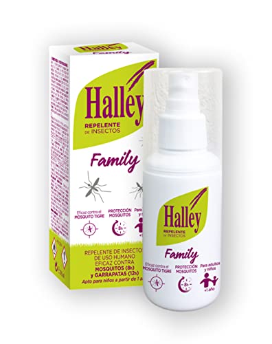 Halley - Family Repellente Repellente Per Insetti 100 Ml Per Bambini E Adulti Per Bambini E Adulti Anti-Zanzare, Trasmettitori Di Malattie Tropicali E