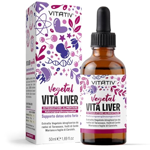 Vita Liver Detox Fegato E Intestino | Depurativo, Drenante, Antiossidante, Migliora La Digestione Con Cardo Mariano, Carciofo E Tarassaco | Vitativ 50