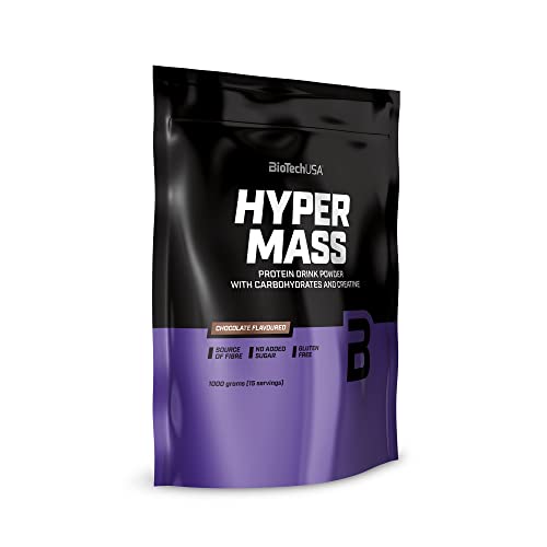 Biotechusa Hyper Mass - Integratore Di Massa Con Miscela Di Carboidrati E Proteine | Creatina Micronizzata | Senza Glutine, 1 Kg, Cioccolato