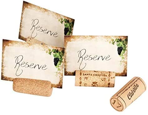 Kork-Deko - Cavalletto Da Tavolo Riservato | 20 Tappi Usati In Sughero + 40 Carte | Segnaposto Per Ristrutturazione | Gastronomia Ristorante Bar