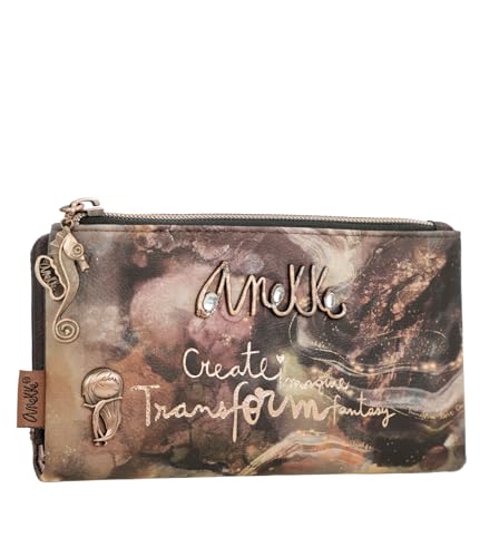 Anekke Portafoglio Grande Land - Multi-Scomparto | Grande Capacità - Misure: 18/10/2 Cm - Accessori E Accessori Donna, Vari
