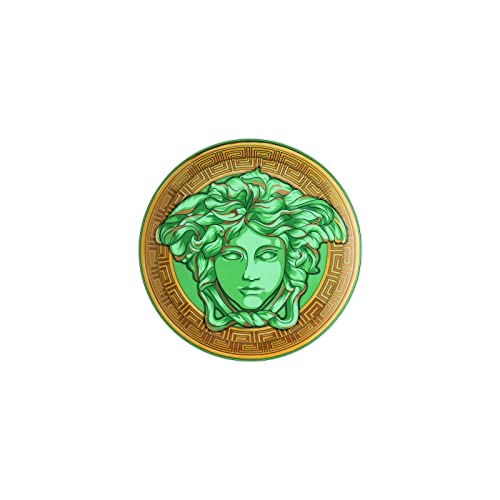 Versace - Amplified Piatto Piattino 17Cm Verde Oro Porcellana