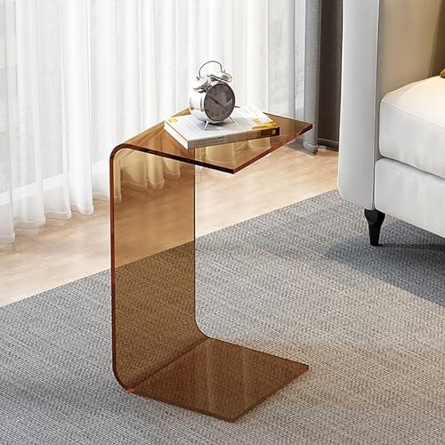 Dgdhhsfjdj Tavolino Laterale A Forma Di C Per Divano, Moderno Tavolino A Forma Di C In Acrilico, Elegante Elemento Decorativo Per Il Soggiorno Che Fun