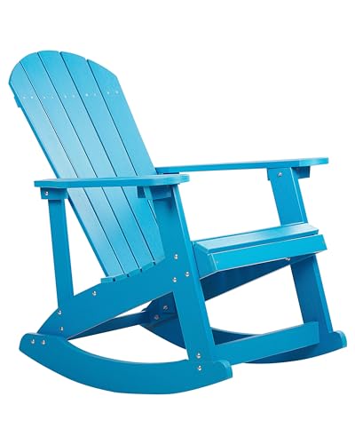 Sedia A Dondolo Tradizionale Da Giardino Blu