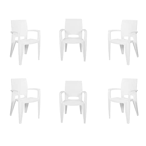 Crevicosta Quality Mark Marcas De Calidad - Set 6 Sedie Caraibi (Bianco)