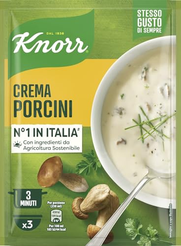 Knorr Crema Porcini, Piatti Pronti Knorr Con Verdure Da Agricoltura Sostenibile, Senza Coloranti, Senza Conservanti, Vegetariano, 76 G