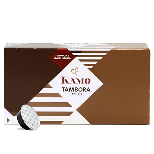 Kamo Capsule Caffè 100 Pezzi Compatibili Con Lavazza A Modo Mio Tambora Cremoso Miscela Originale Capsule 7 Gr