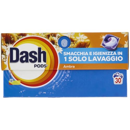 Dash Detersivo Pods Ambra, 30 Lavaggi