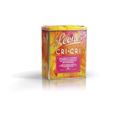 Leone Dal 1857 - Latta Cri Cri Torinesi Cioccolato Fondente E Al Latte - Nocciola Ricoperta Di Cioccolato E Granella Di Zucchero - Vegano E Senza Glut