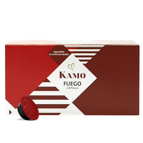 Kamo Capsule Caffè 100 Pezzi Compatibili Con Lavazza A Modo Mio Fuego Cremoso Miscela Originale Capsule 7 Gr