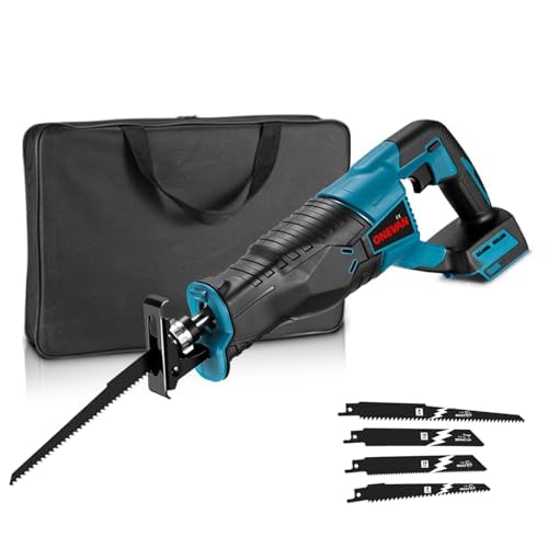 Onevan Sega A Sciabola A Batteria, Lunghezza 32 Mm, Compatibile Con Makita 18 V, Coda Di Volpe, Sega Elettrica Da 2800 Spm, Sega A Sciabola Con 4 Lame