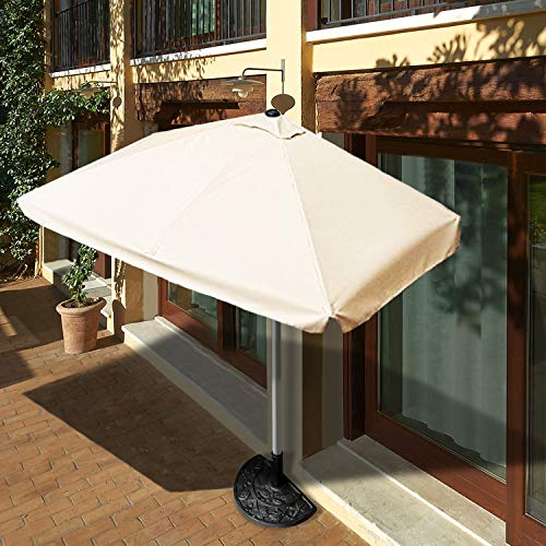 Papillon Sombrilla Jardin A Pared 230 X 130 X 254 (Alt.) Cm. Color Beige