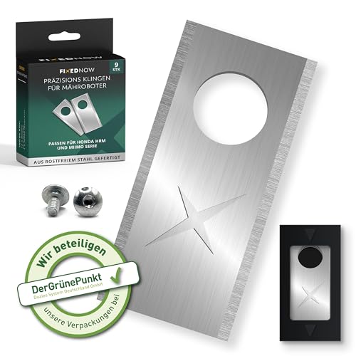 Fixednow Lame Di Ricambio [9 Pezzi] Per Robot Tagliaerba Compatibili Con Honda Miimo, Realizzate In Acciaio Inossidabile, Set Completo Di Cesoie In Ac