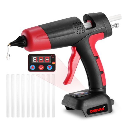 Onevan Pistola Per Colla A Caldo A Batteria, Senza Fili, Per Batterie Makita Da 18 V, Riscaldamento In 120 Secondi, Batteria Da 100 °C A 220 °C, Pisto