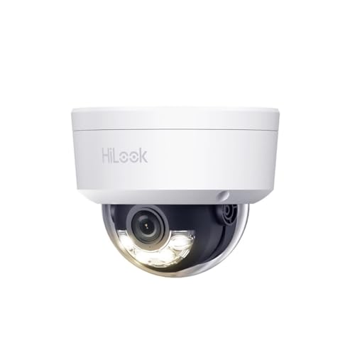 Hilook Hikvision - Telecamera Di Sorveglianza Esterna, Risoluzione 4 K/8 Mp, Senza Wi-Fi, Lan/Poe, Telecamera Esterna Con Sensore Di Movimento, Teleca