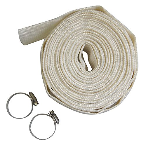 Katsu Tubo Flessibile Di Scarico Piatto 10 M X 38 Mm, Inodore, Con 2 Clips Per Pompe Sommerse E Pompe Dell'Acqua, Laghetto Drenante, Giardino Irrigazi