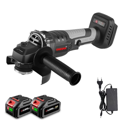 Onevan Smerigliatrice Angolare A Batteria Da 125 Mm Con Controllo Della Velocità, Smerigliatrice Angolare Senza Spazzole, Velocità Di Rotazione Regola