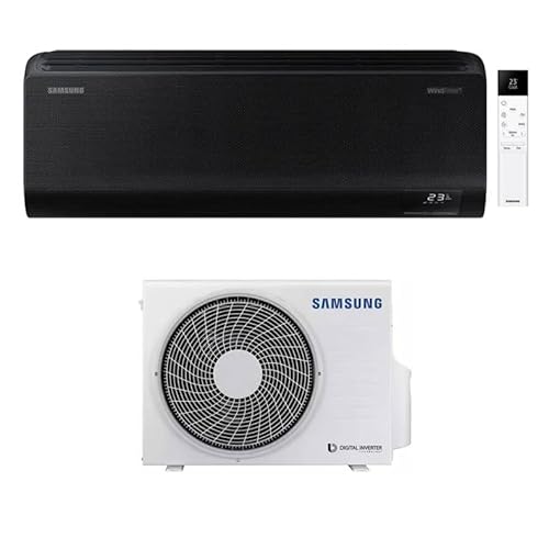 Climatizzatore Condizionatore Windfree Black Samsung Da 12000 Btu Inverter Wi-Fi F-Ar12Blk A+++ R32 In Pompa Di Calore Nero