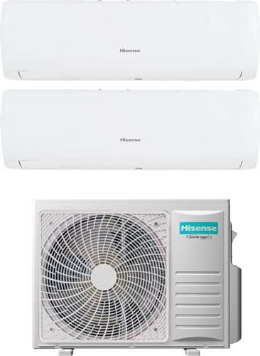 Climatizzatore Dual Split, 12000 + 12000 Btu, Con Pompa Di Calore, Classe Energetica A++/A+
