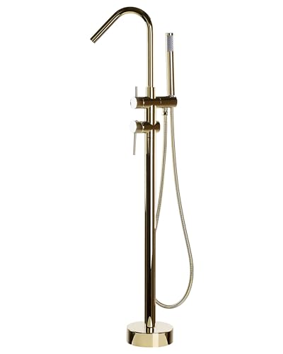 Miscelatore Per Vasca Da Bagno Freestanding Cromato Oro Design Moderno