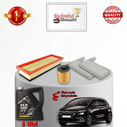 Kit Tagliando Filtri E Olio Citroen C4 Picasso Ii 1.6 Bluehdi 88Kw 120Cv 2016 ->