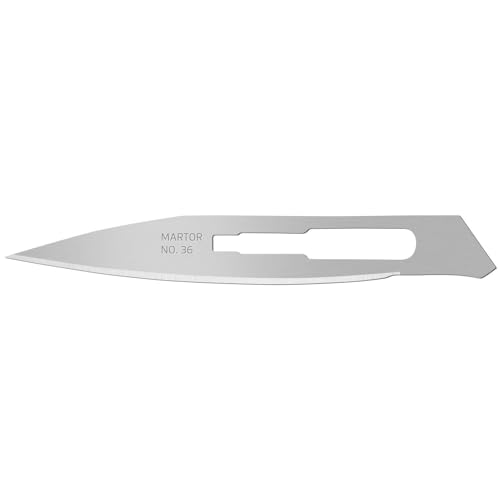 Martor 10 X Lama Scalpello, Lame Di Ricambio Per Coltelli Grafici, Cutter, 8,5 Mm, Affilate, Uso Singolo, Nr. 36