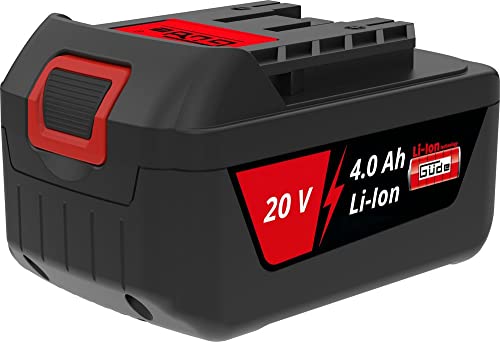 Güde 95811 Batteria Ap 20-40.1 (Batteria Agli Ioni Di Litio 20 V, 4 Ah, 80 Wh, Indicatore Di Stato Di Carica, Adatto Per Tosaerba A Batteria N. 95809 